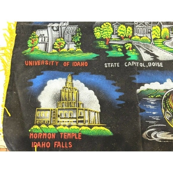 Idaho Pillow Cover Wall Hanging Black Velvet - Picture 4 of 6